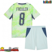 Camisa de Futebol Suíça Remo Freuler #8 Equipamento Secundário Infantil Mundo 2026 Manga Curta (+ Calças curtas)